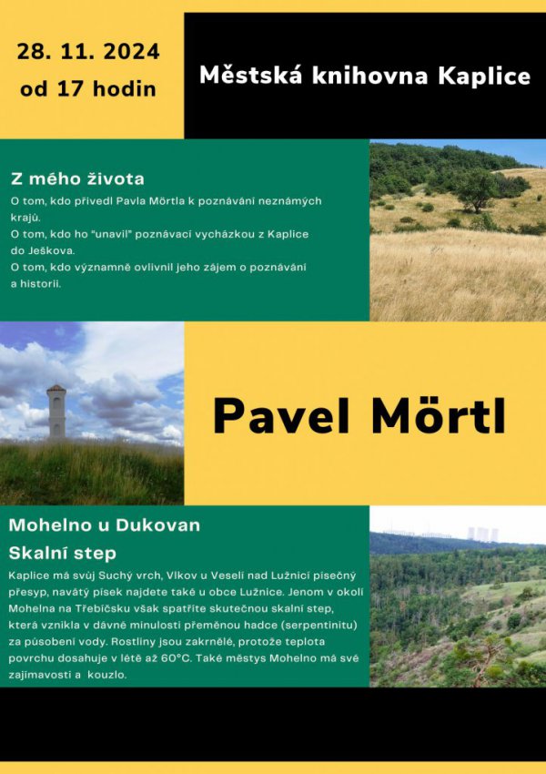 Pavel Mörtl - beseda Z mého života